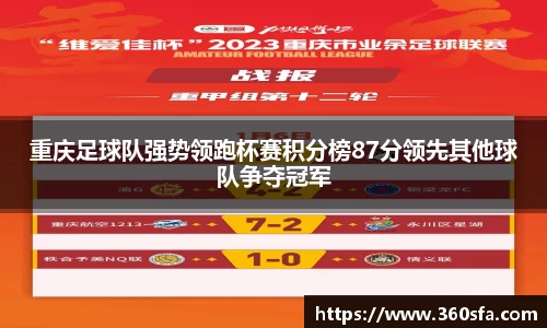 重庆足球队强势领跑杯赛积分榜87分领先其他球队争夺冠军